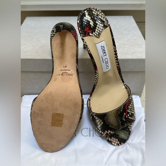 Jimmy Choo Python Mules - Picture 6 of 9